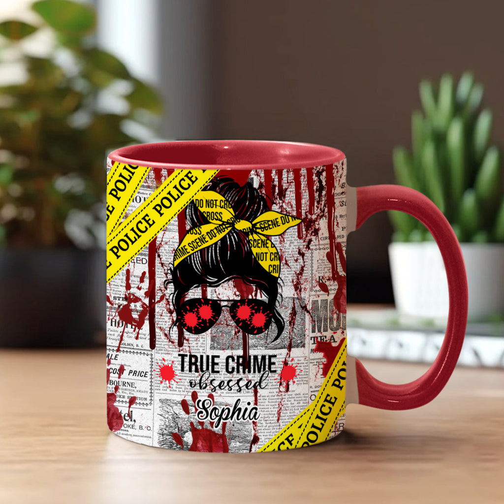 True Crime Obessed - Personalized Accent Mug