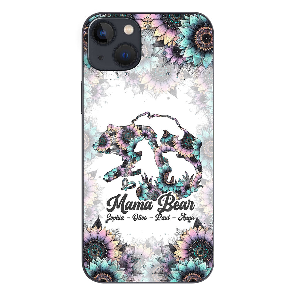 Mama Bear - Personalized Mother Clear Phone Case