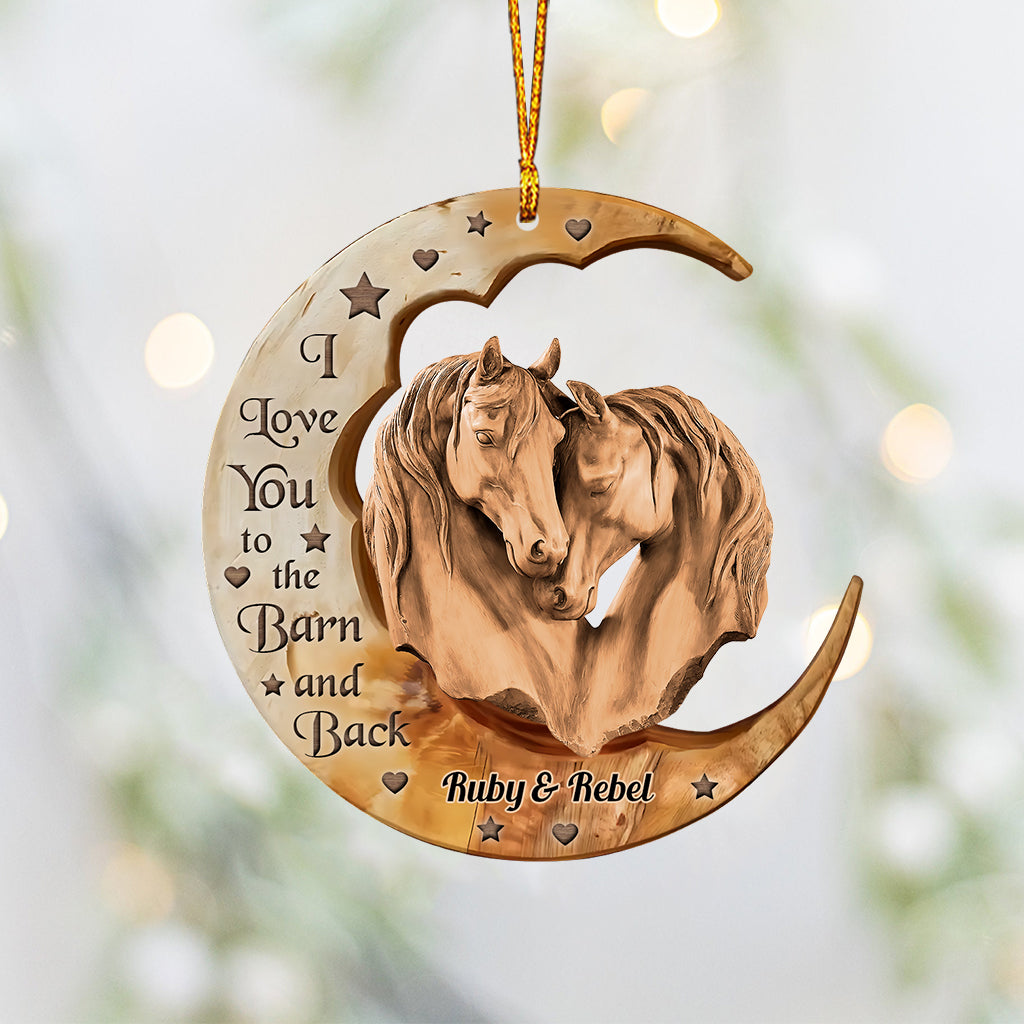 De notre premier baiser - Ornement cheval personnalisé