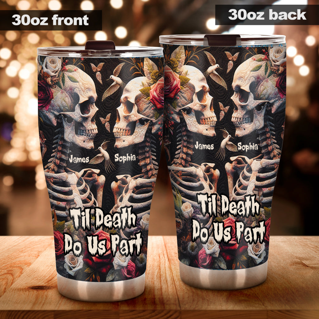 Bis dass der Tod uns scheidet – personalisierter Totenkopf-Trinkbecher