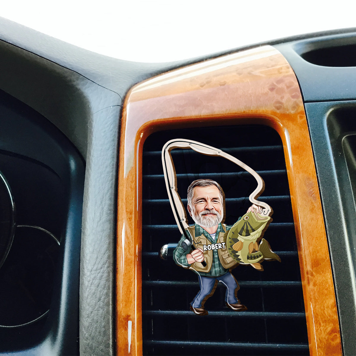 Keep It Reel – Personalisierter Auto-Sonnenblendenclip in Angelform