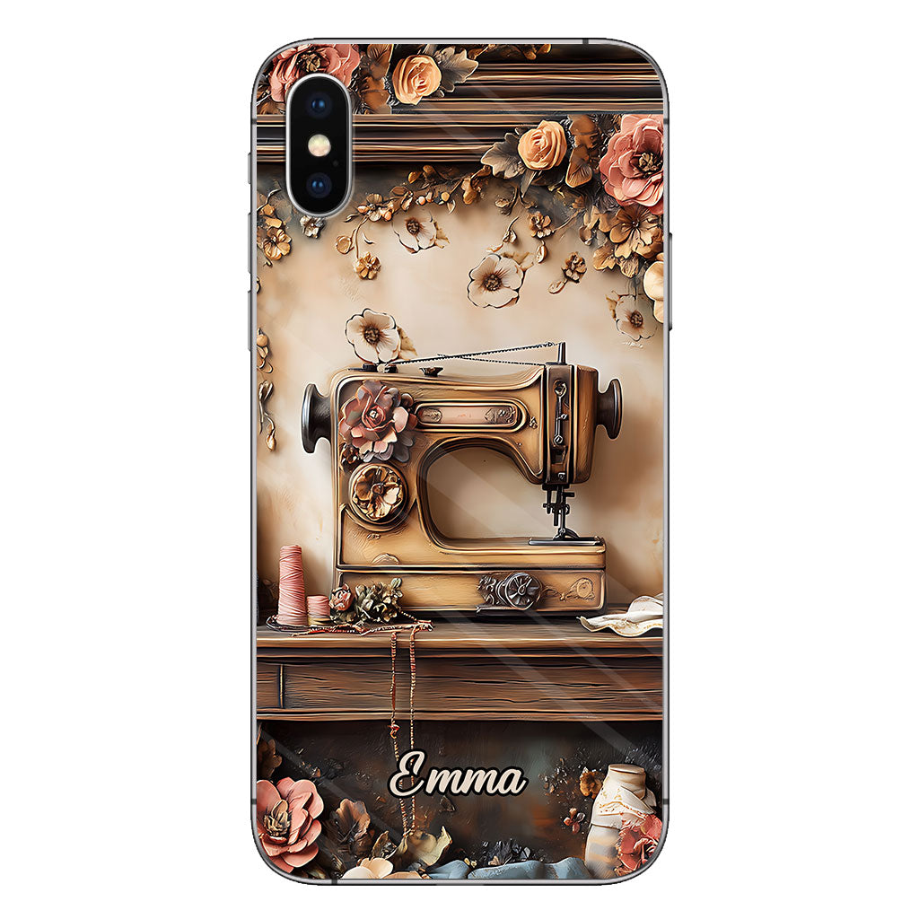 Beautiful Sewing Machine - Personalized Sewing Clear Phone Case