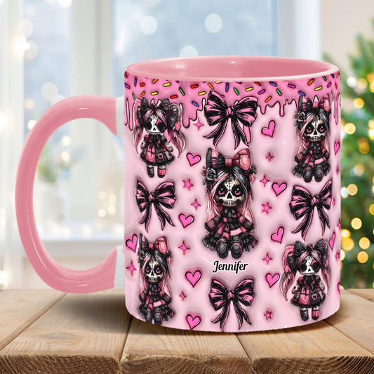Sister Sister - Personalized Skull Accent Mug