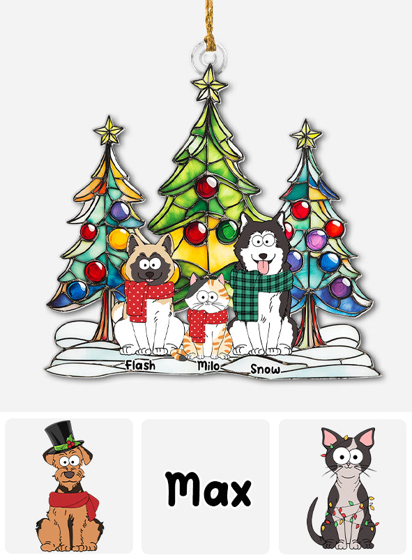Merry Christmas Pets - Personalized Dog Custom Shaped Ornament