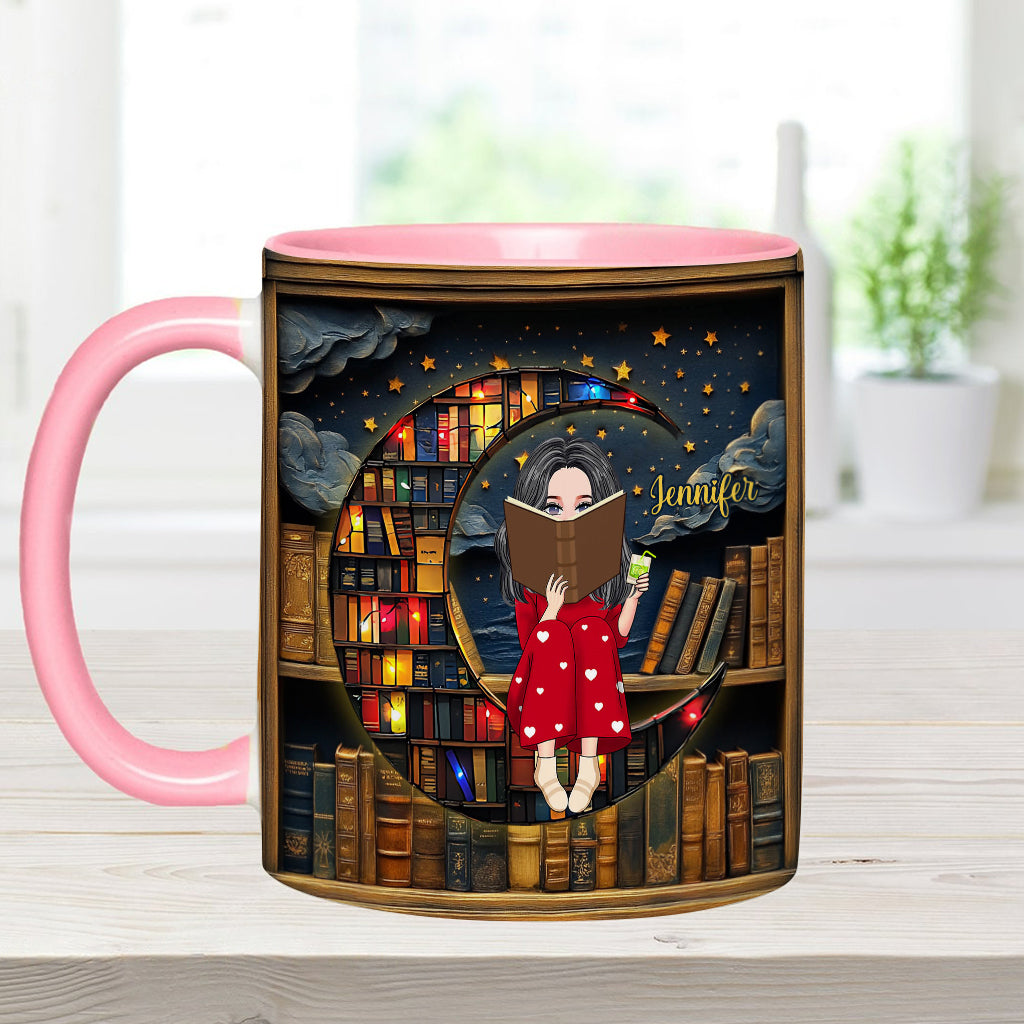 Just A Girl Who Loves Books - Personalized Book Accent Mug
