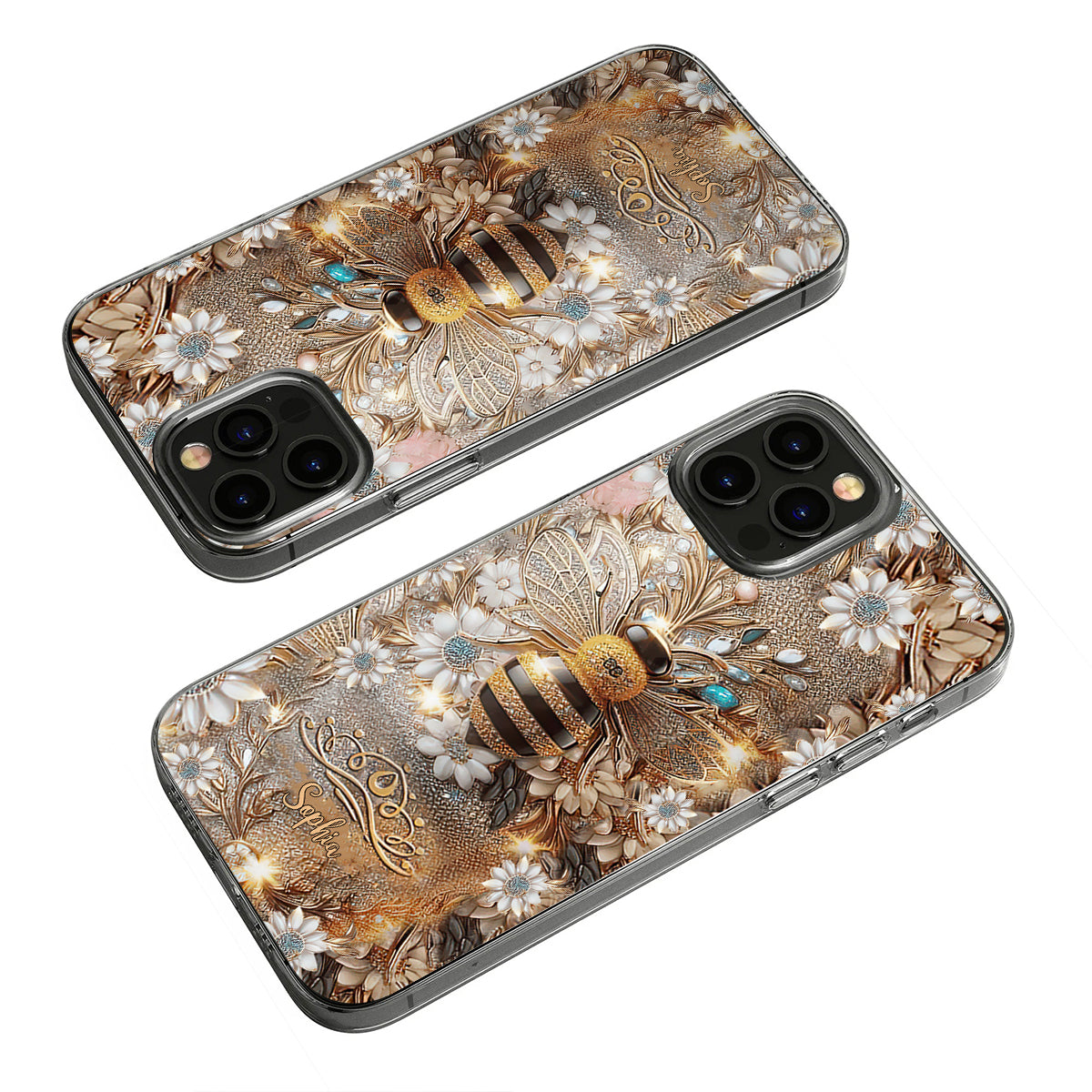 Queen Bee - Personalized Bee Clear Phone Case