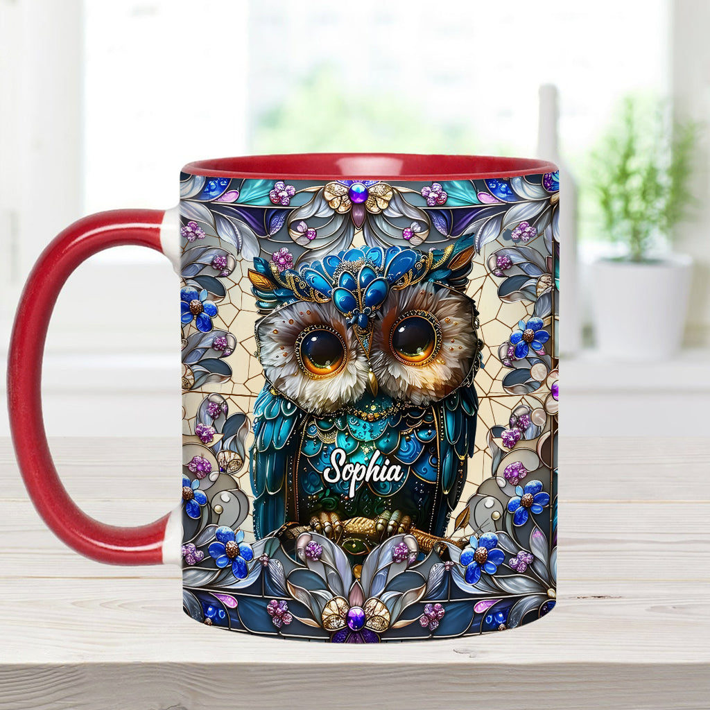 Charming Owl - Personalized Owl Accent Mug