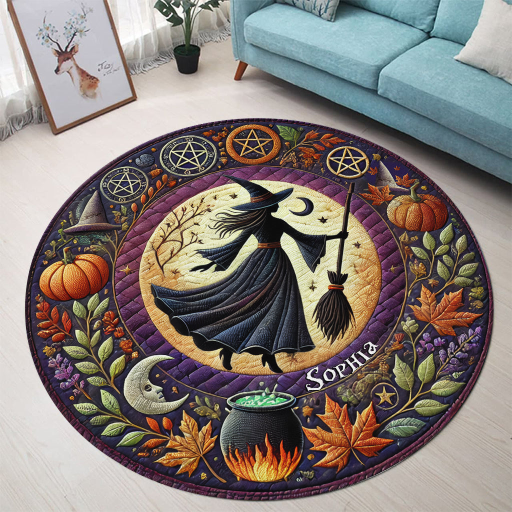 Beautiful Witch - Personalized Witch Round Rug