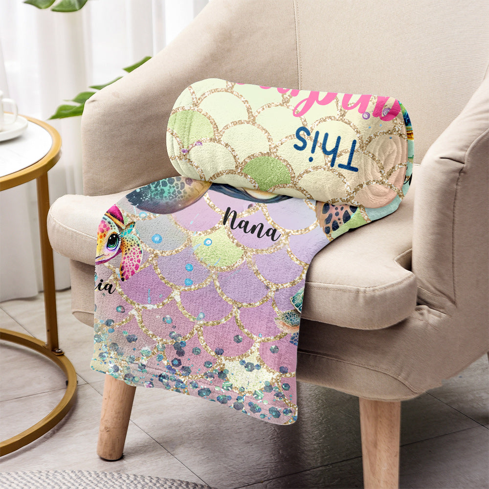 This Grandma Mom Belongs To Custom Any Title - Personalized Grandma Blanket