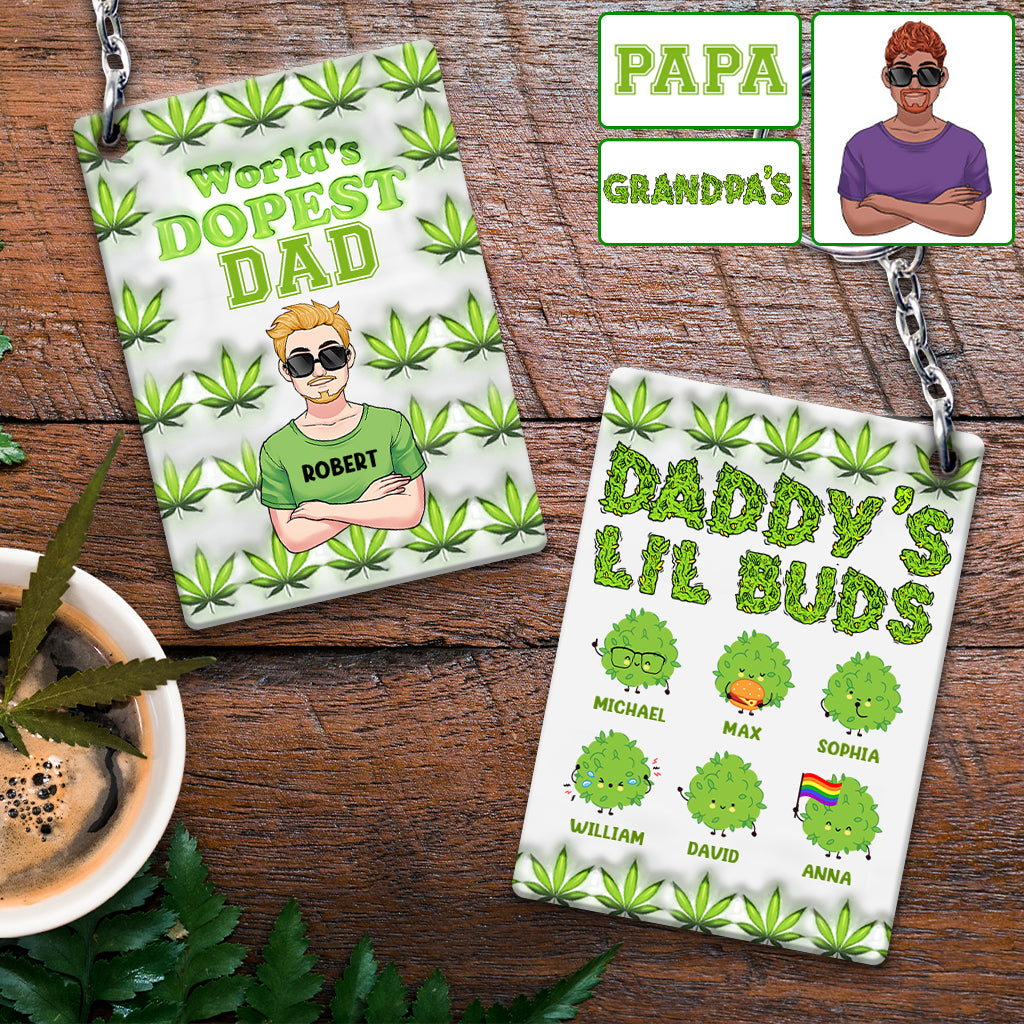 Dopest Dad Ever - Personalized Father Keychain