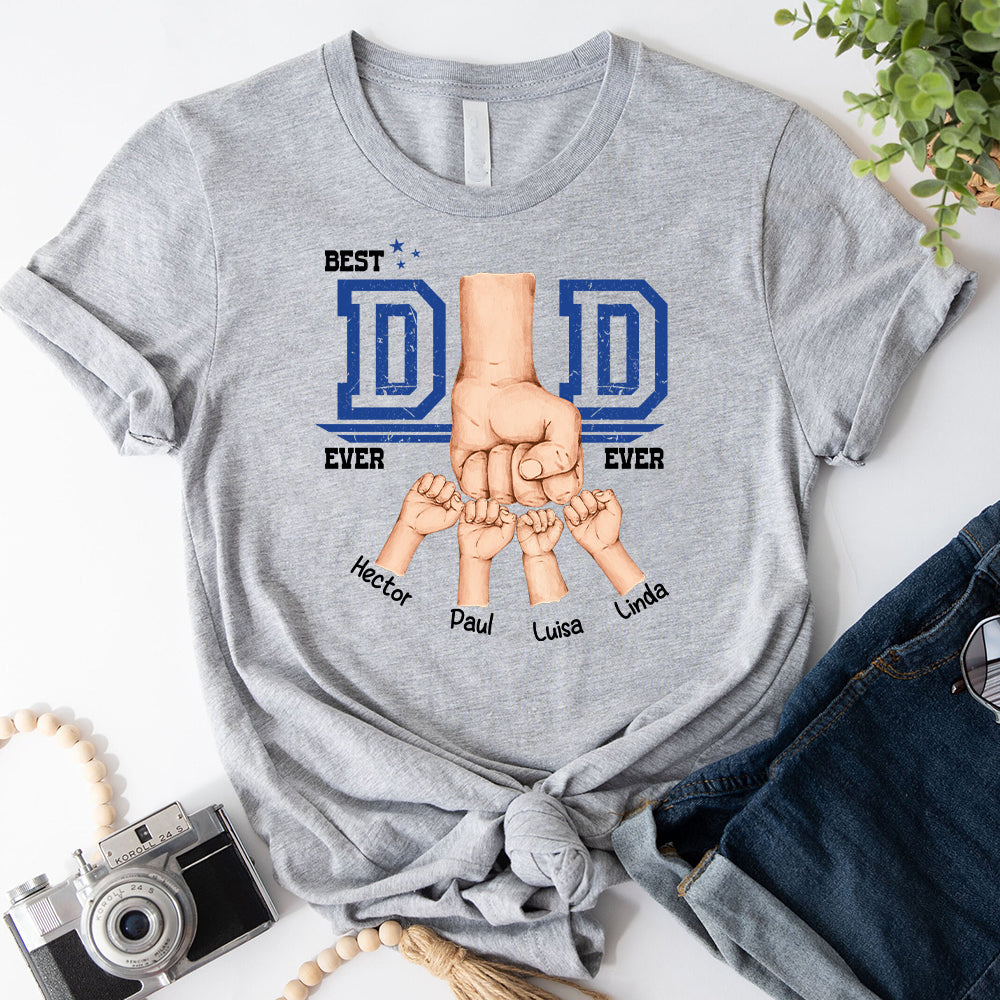 Daddy's Team Fist Bump - Personalized Father T-shirt And Hoodie