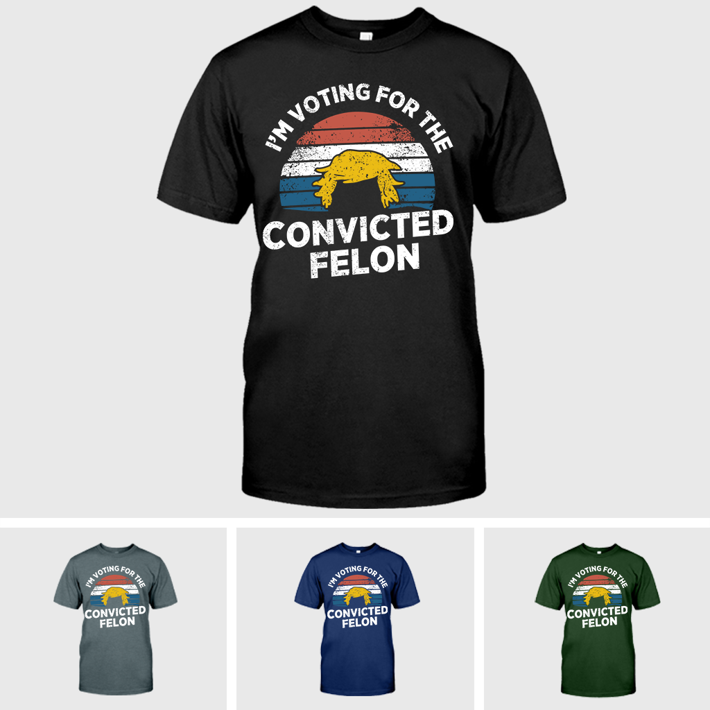 T-shirt « Je vote pour le criminel condamné », T-shirt humoristique Trump, T-shirt Élection 2024, T-shirt Donald Trump 2024