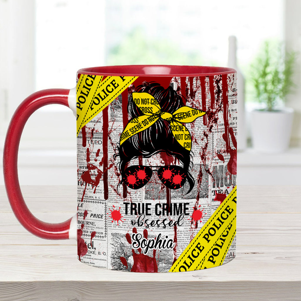 True Crime Obessed - Personalized Accent Mug