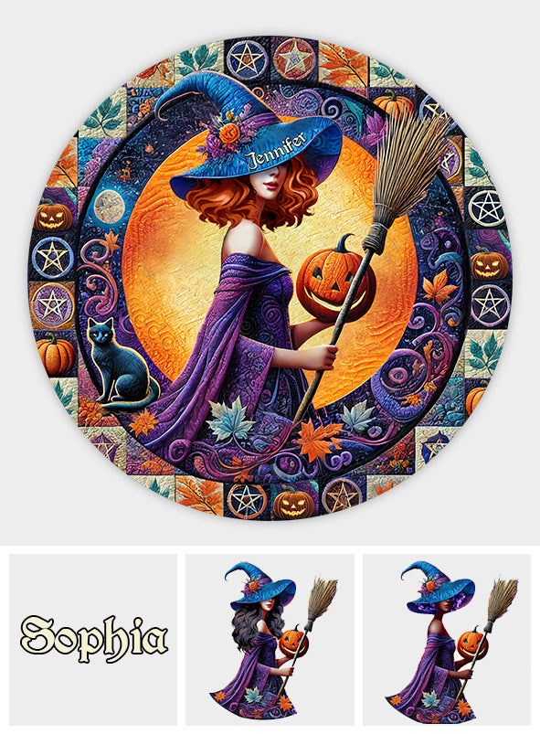Beautiful Witch - Personalized Witch Round Rug