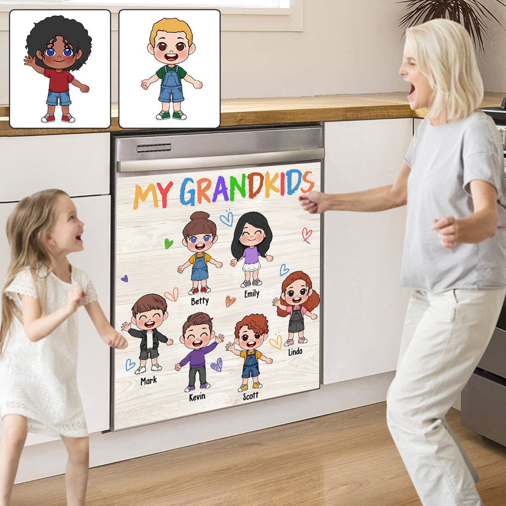 My Grandkids - Personalized Grandma Dishwasher Cover
