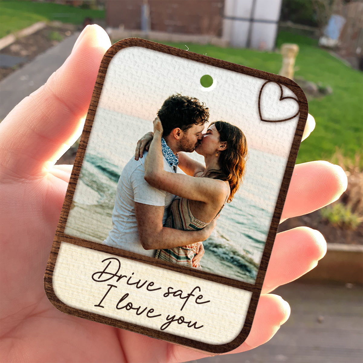 Drive Safe I Love You - Personalized Couple Rectangle Air Freshener