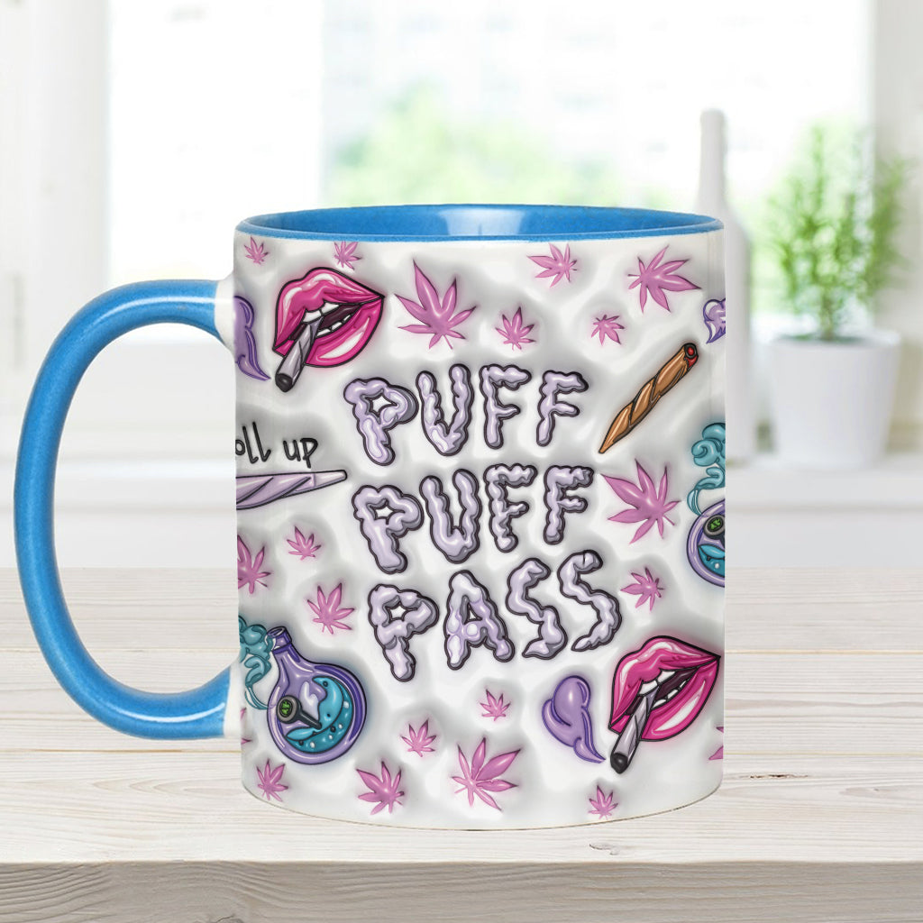 Puzz Puzz Pass - Personalized Weed Accent Mug