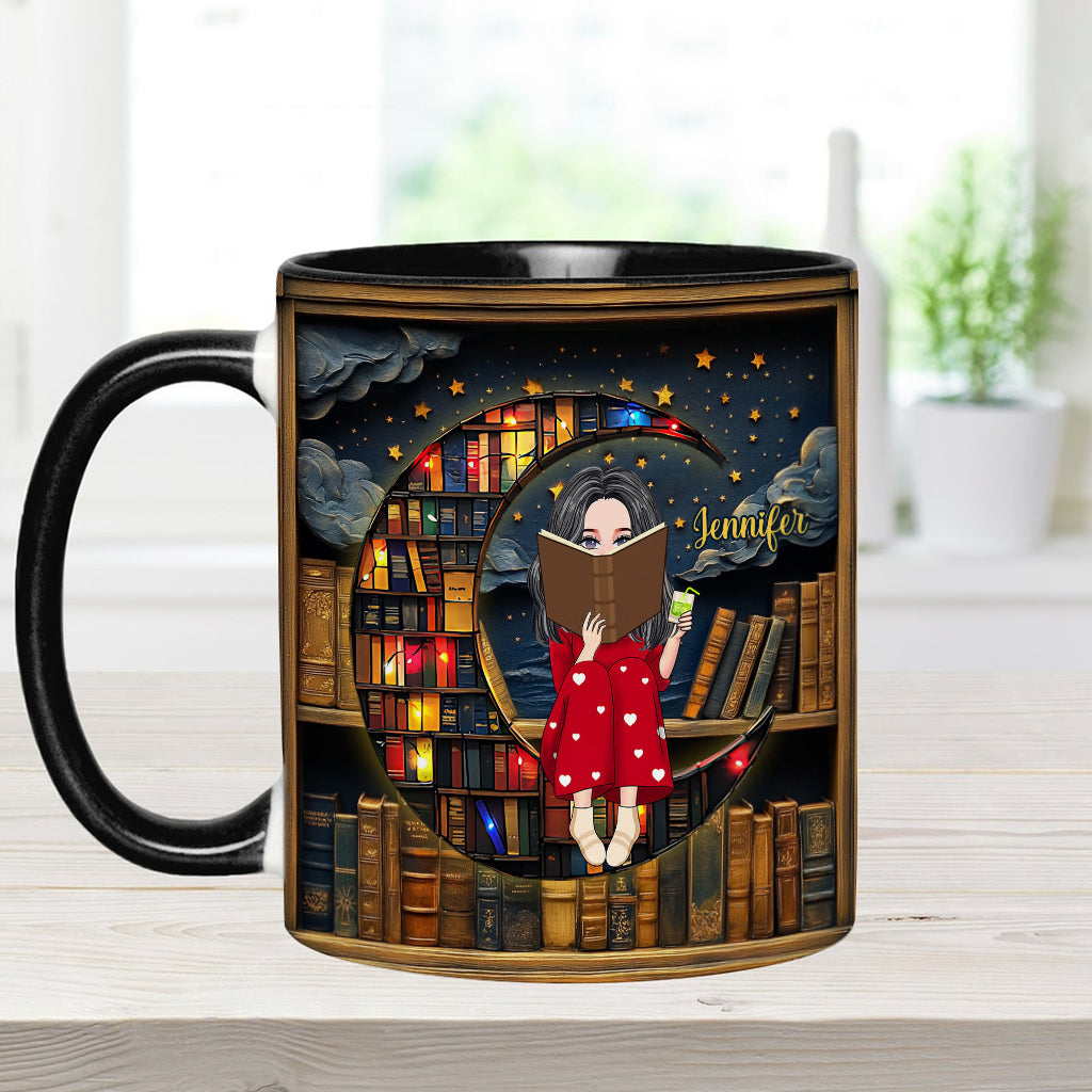 Just A Girl Who Loves Books - Personalized Book Accent Mug