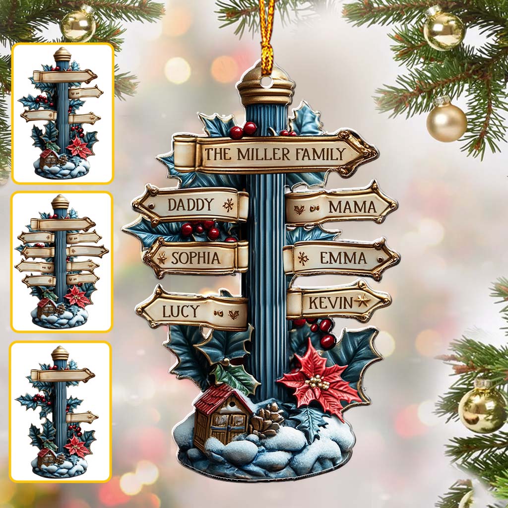 The Joy Of Christmas Is Family - Personalized Family Custom Shaped Ornament