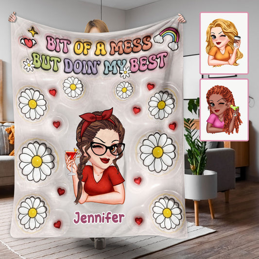 Doing My Best - Personalized Blanket