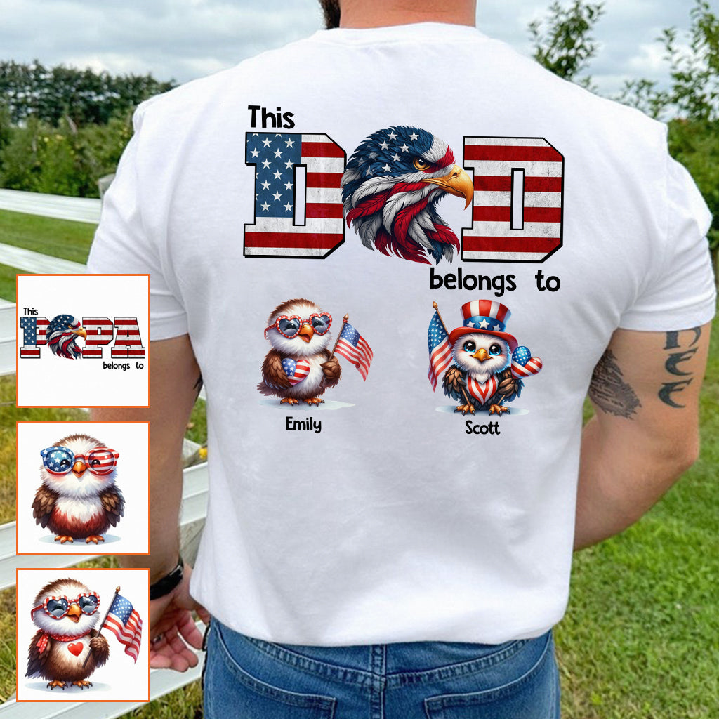 Eagle Dad Papa - Personalized Father T-shirt and Hoodie
