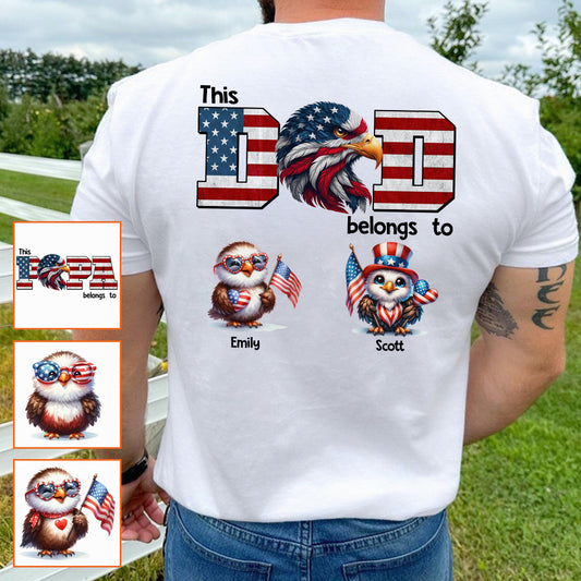 Eagle Dad Papa - Personalized Father T-shirt and Hoodie