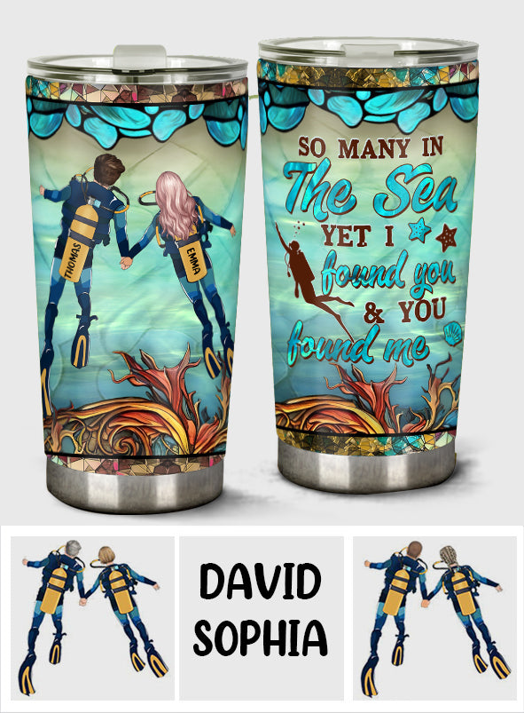 You & Me And The Sea - Personalized Scuba Diving Tumbler