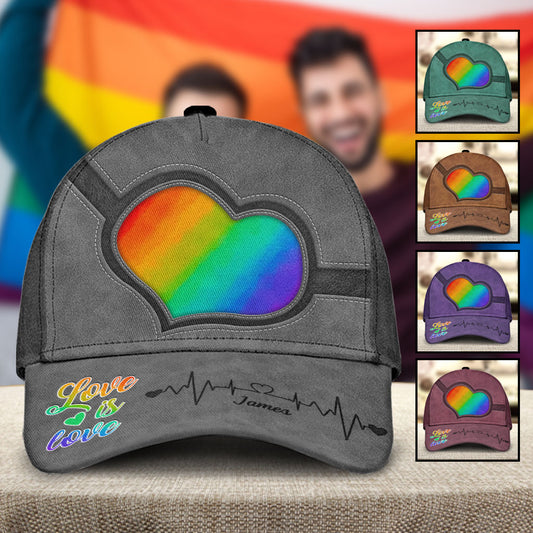 Love Is Love - Personalized LGBT Support Classic Cap