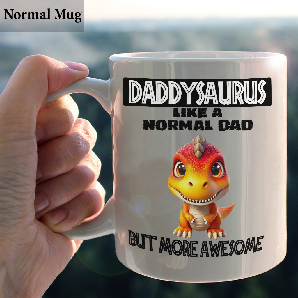 Daddysaurus Grandpasaurus 3D Dinosaurs - Personalized Father Mug