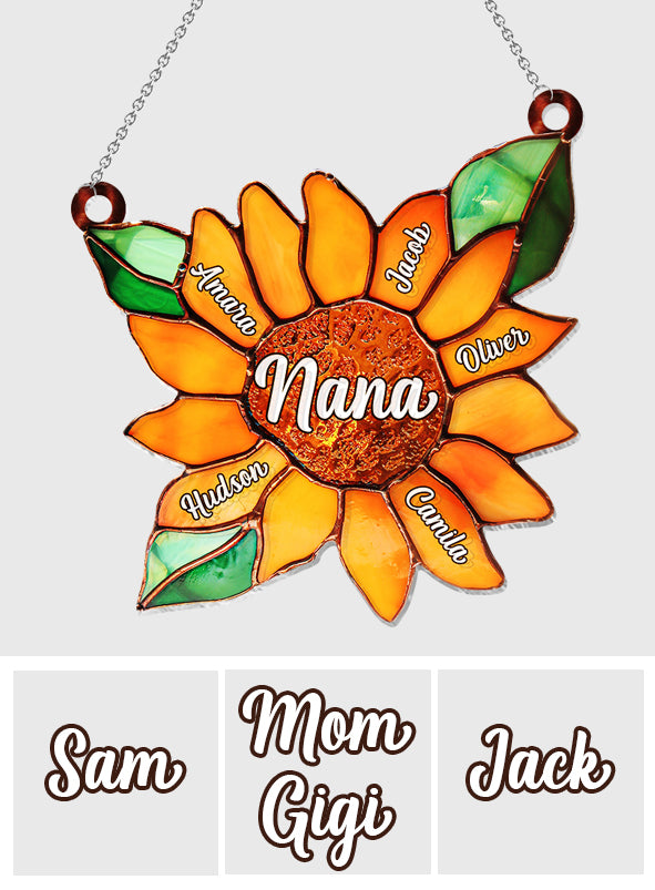 Blessed To Be Called Nana Grandma Gigi - Personalized Grandma Window Hanging Suncatcher Ornament