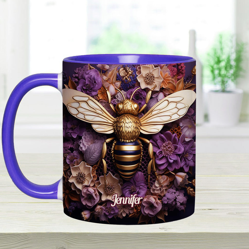 Mug personnalisé Bee Happy Golden Bee - Motif abeille