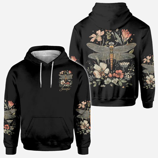 Libelle & Blumen - Personalisiertes Libellen-Shirt