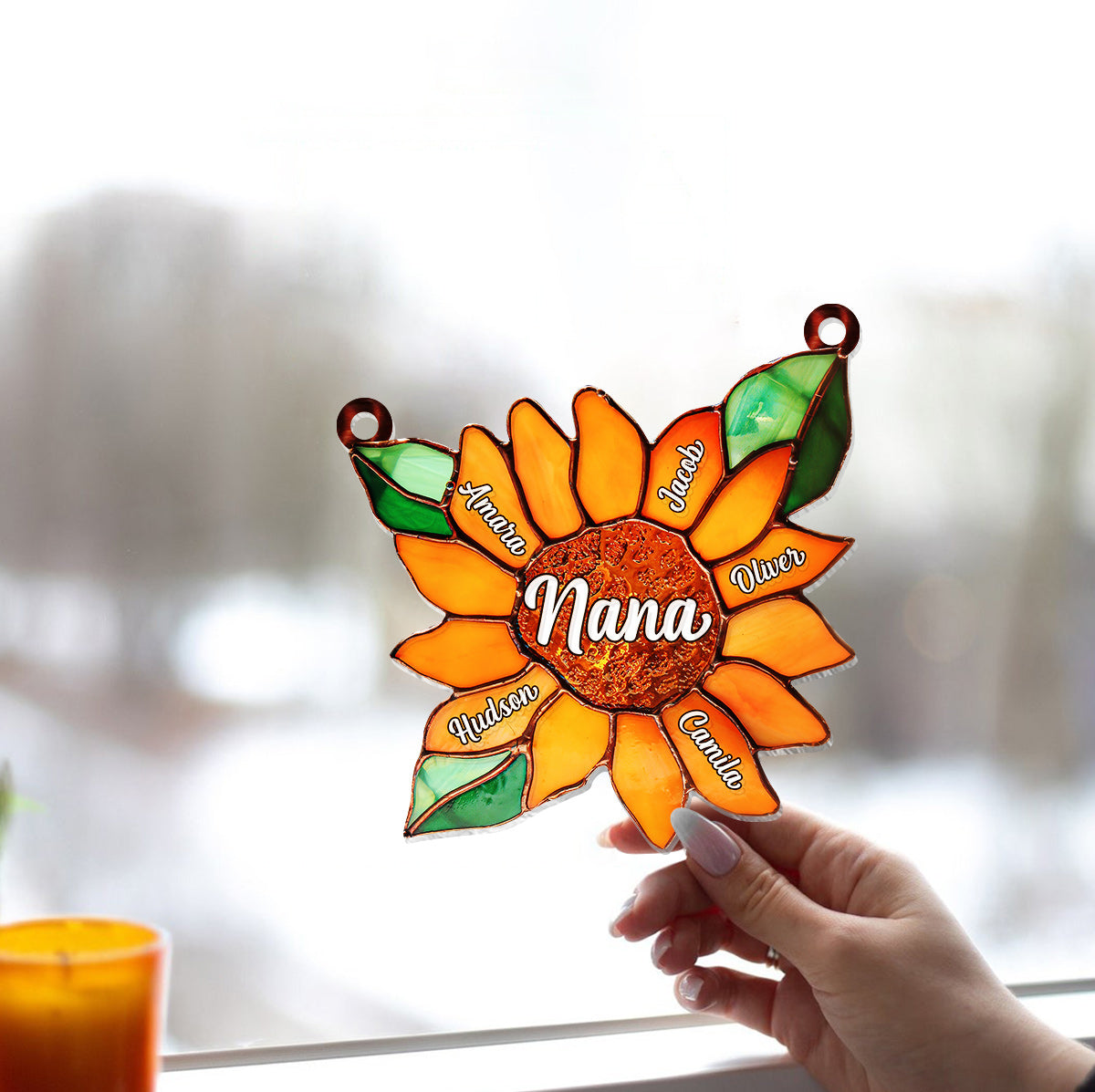 Blessed To Be Called Nana Grandma Gigi - Personalized Grandma Window Hanging Suncatcher Ornament