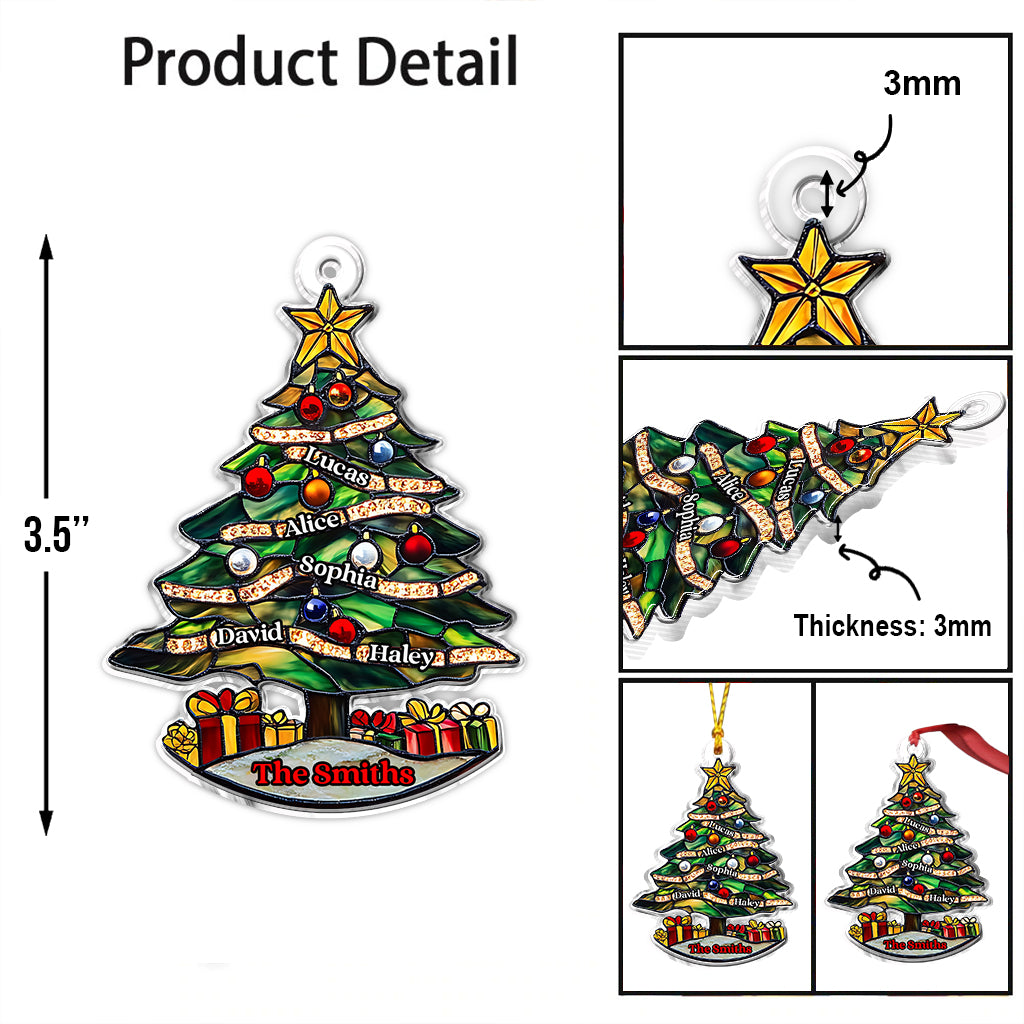 Merry Christmas - Personalized Family Custom Shaped Ornament