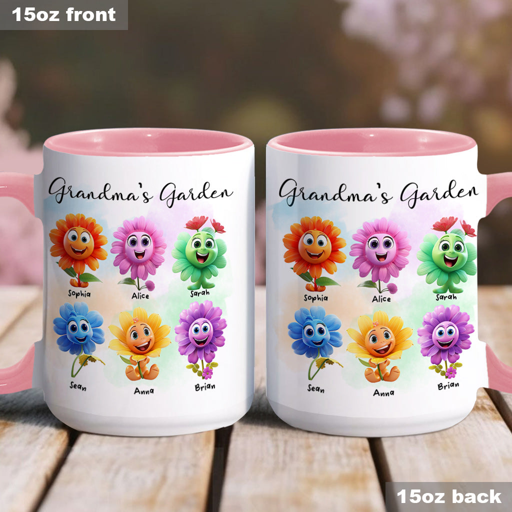 Grandma's Garden - Personalized Grandma Accent Mug