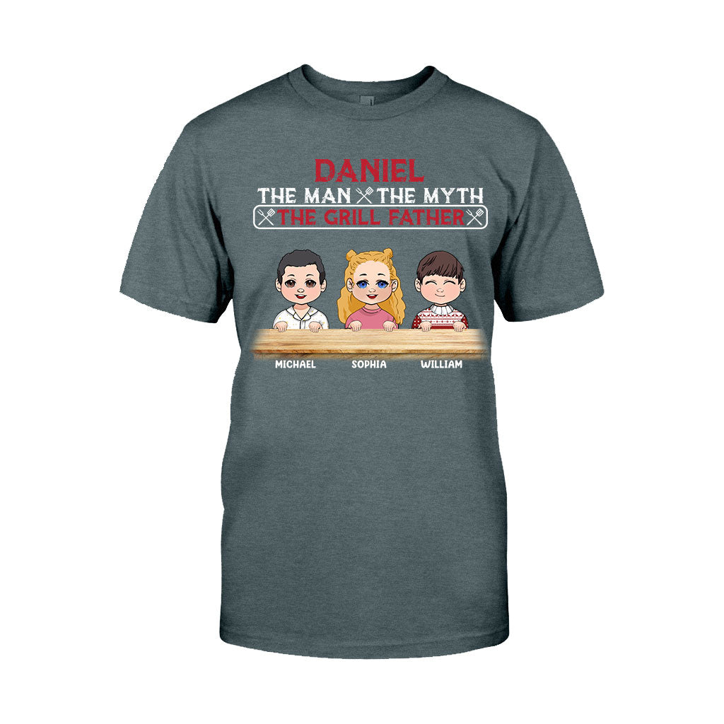 The Man The Myth The Grill Father - Personalized Father T-shirt And Hoodie