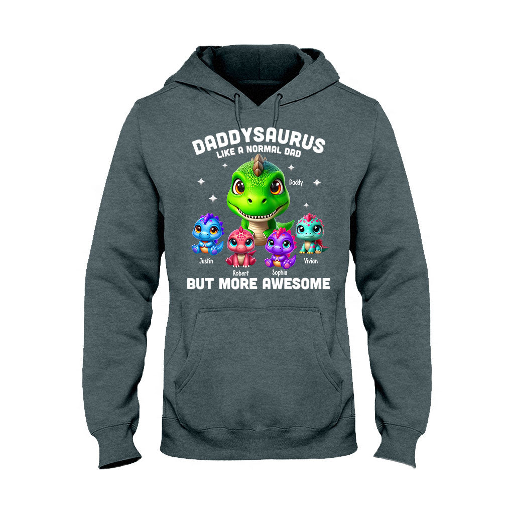 Daddysaurus Grandpasaurus 3D Dinosaurs - Personalized Father T-shirt And Hoodie