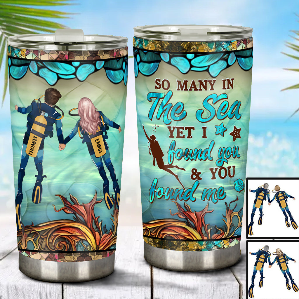 You & Me And The Sea - Personalized Scuba Diving Tumbler