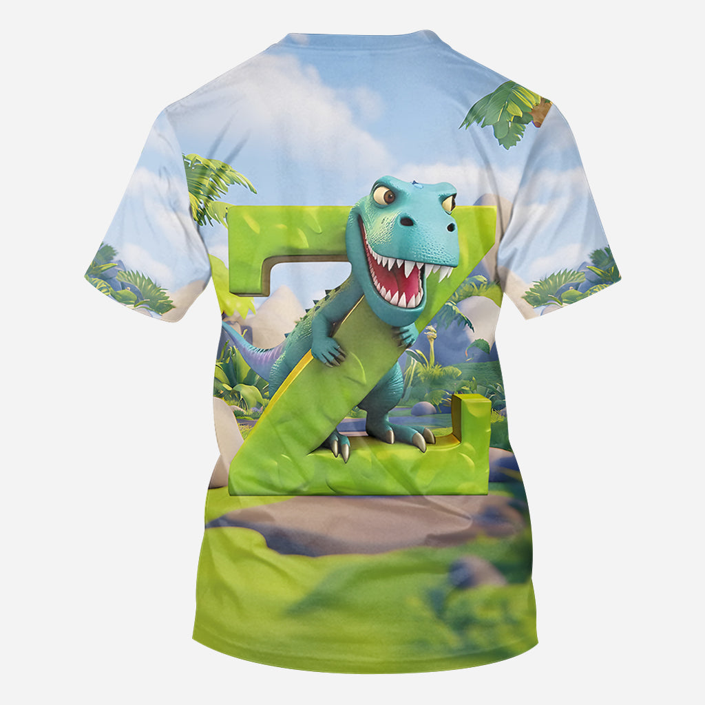 Dinosaur Alphabet - Personalized Kid All Over Shirt