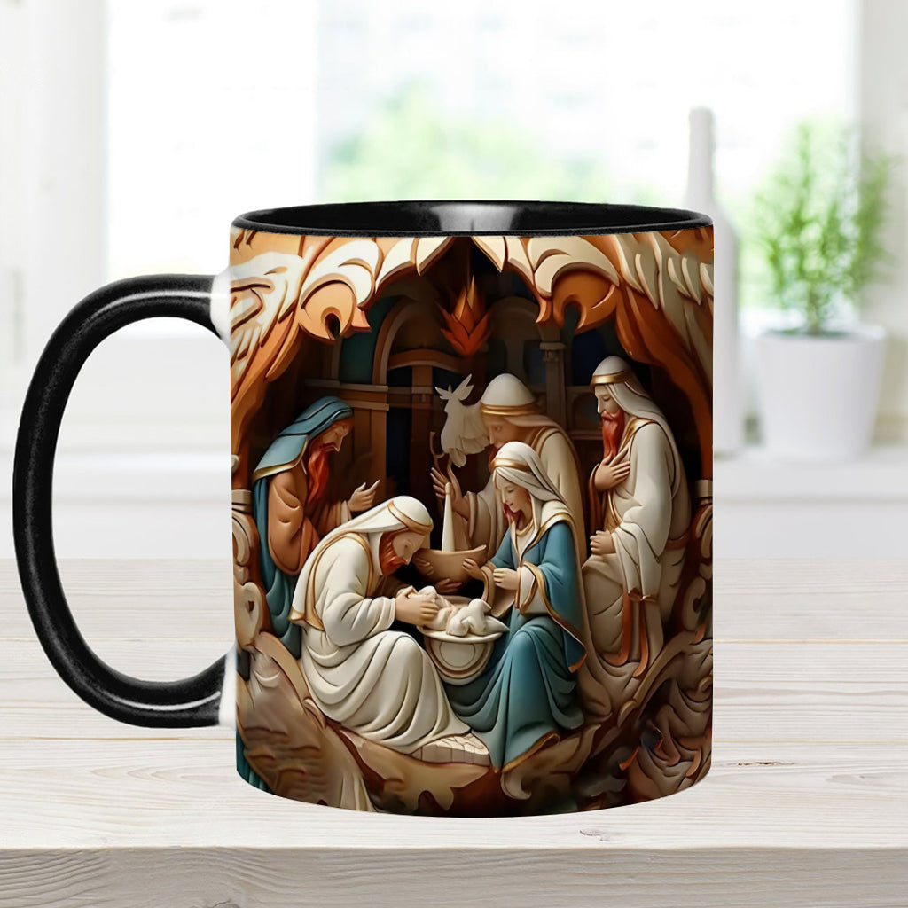 O Come Let Us Adore Him - Personalized Christian Accent Mug