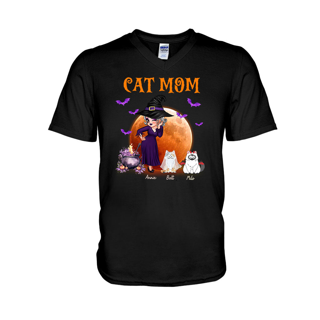 Cat Mom Witch Style - Personalized Cat T-shirt And Hoodie