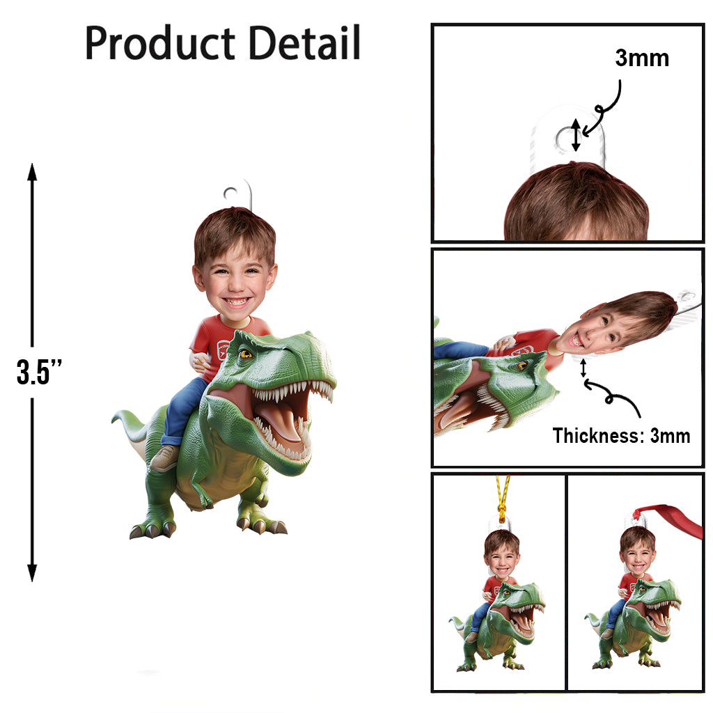 Dinosaurs - Personalized Kid Custom Shaped Ornament