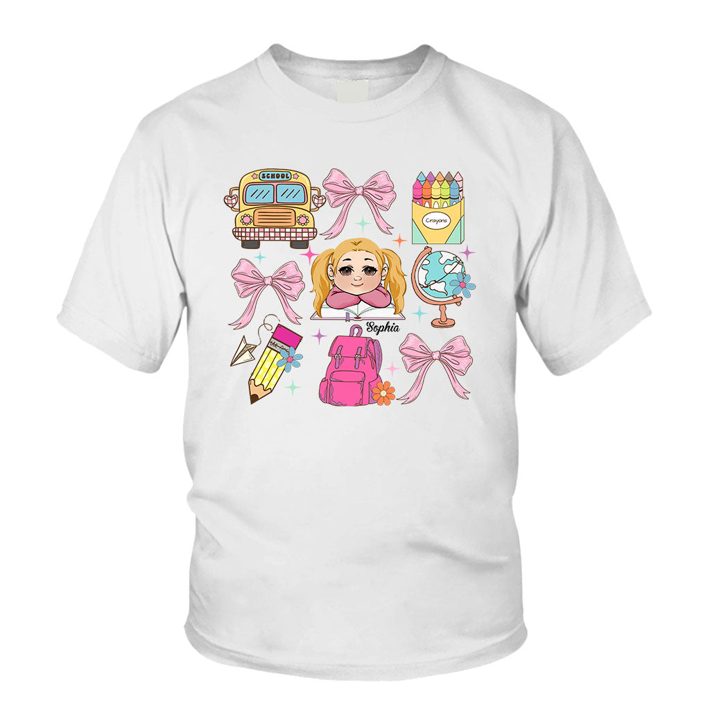 Back to School Coquette - Personalized Kid T-shirt And Hoodie