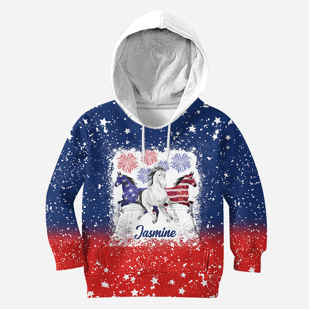 Horse Independence Day Pattern - Personalized Horse All Over Shirt