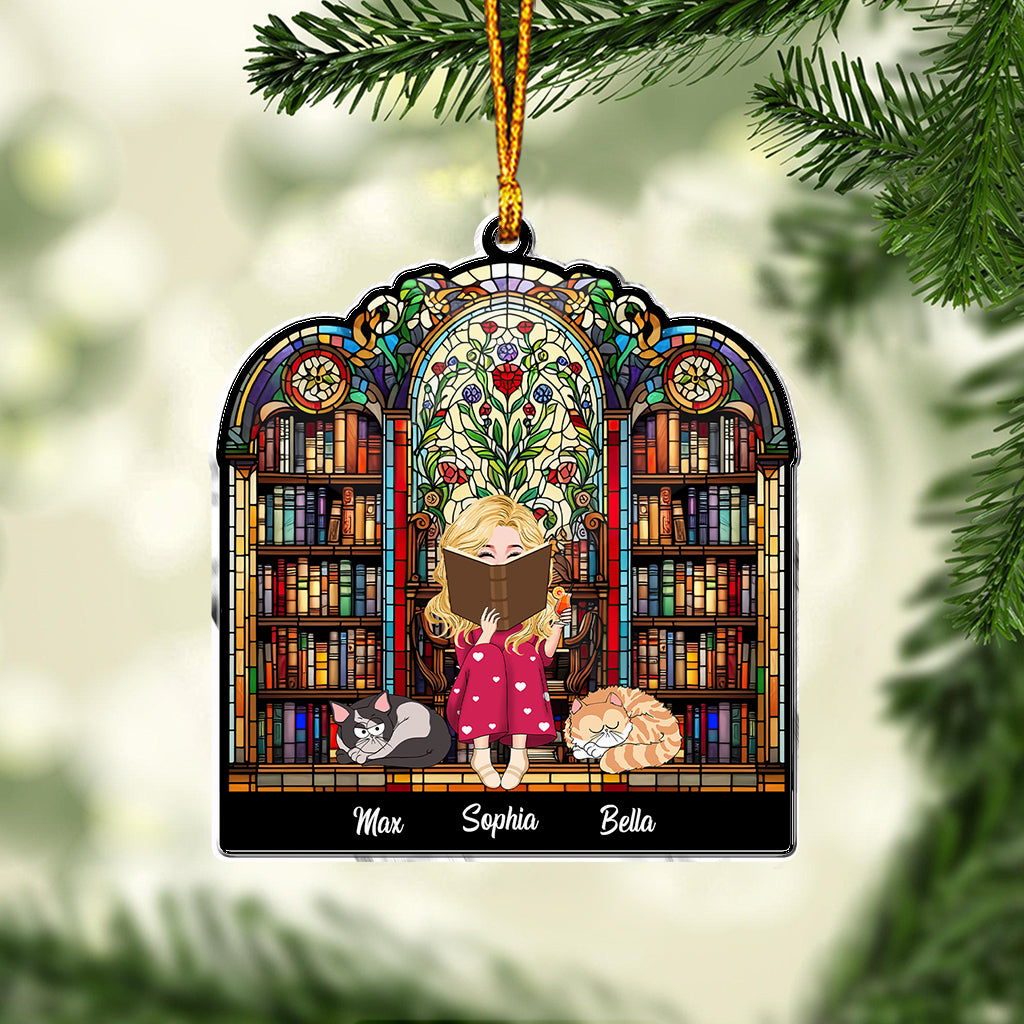 Just A Girl Who Loves Books - Personalized Book Custom Shaped Ornament