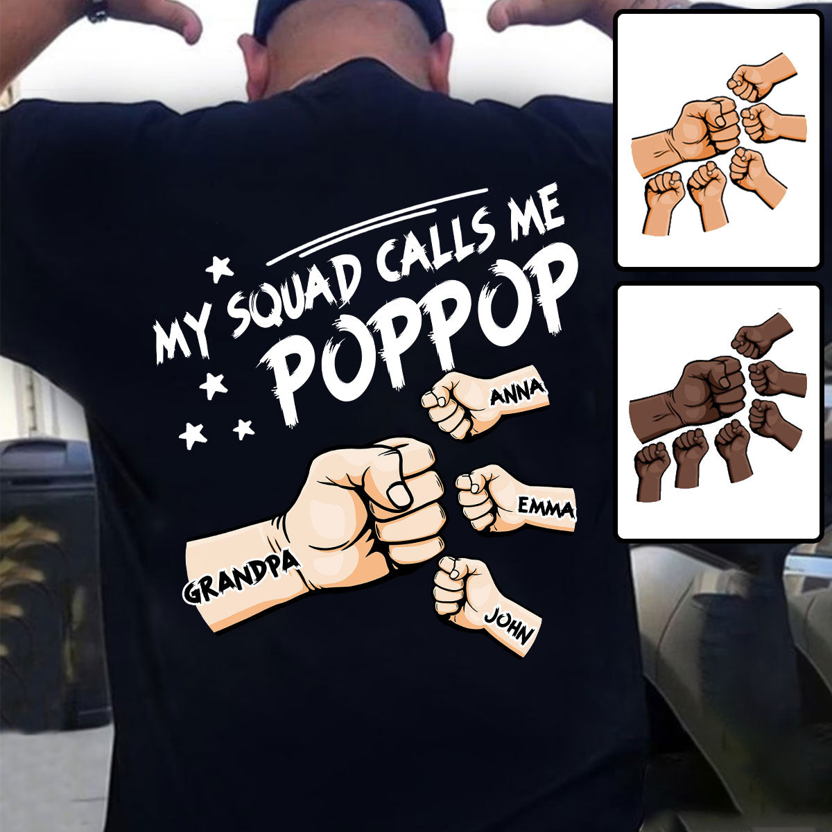 My Squad Calls Me Poppop - Personalized Grandpa T-shirt and Hoodie