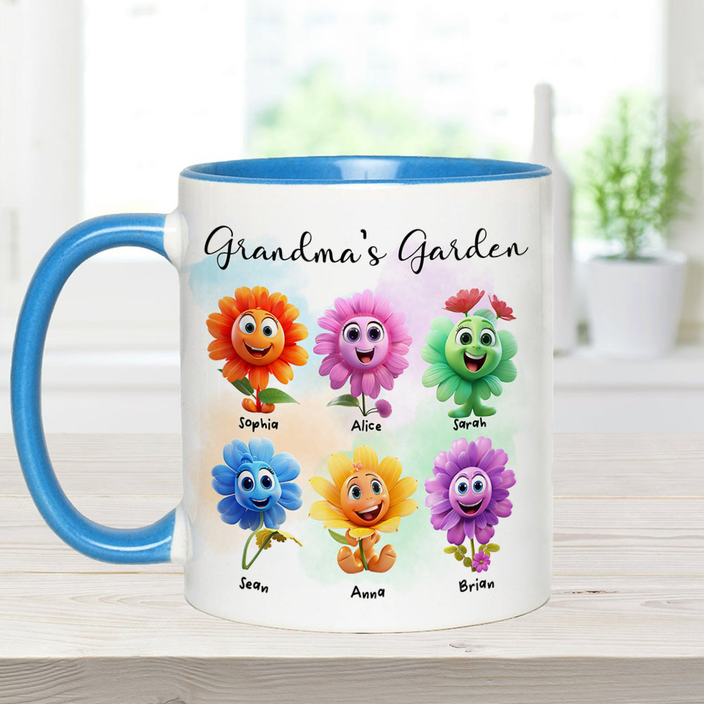 Grandma's Garden - Personalized Grandma Accent Mug
