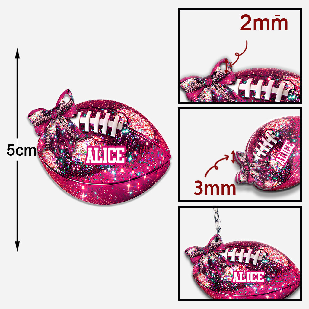 Im Oktober schauen wir zu – personalisierter Fußball-Schlüsselanhänger