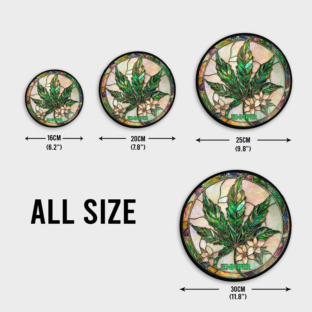 High Times - Personalized Weed Stained Glass Suncatcher