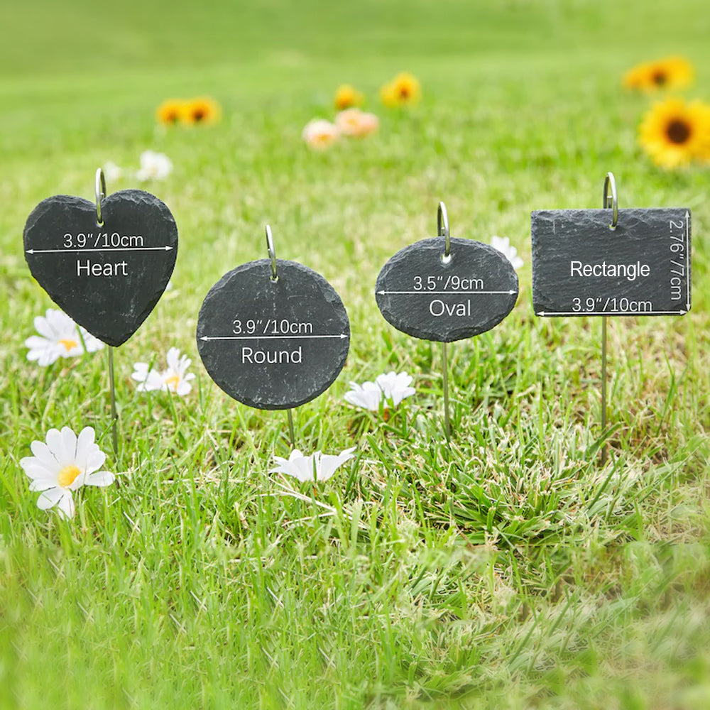In Our Loving Memory - Personalized Dog Round Hanging Garden Slate